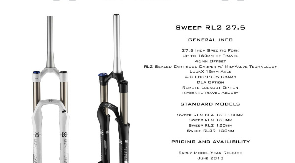 X-Fusion lanza su horquilla Sweep RL2 27.5