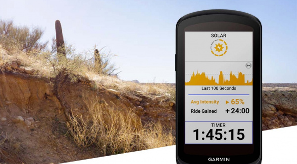 Garmin Edge 1040 Solar, con hasta 100 horas de autonomía