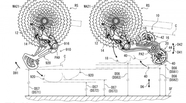 Shimano patenta un nuevo concepto de cambio trasero con 3 roldanas