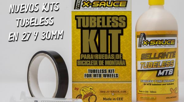 Llegan kits tubeless con fondos de llanta más anchos (27 y 30 mm) de X-Sauce