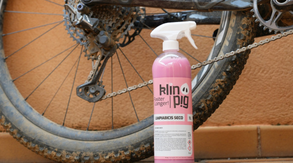 Limpiador seco Klinpig, limpia tu bicicleta sin agua