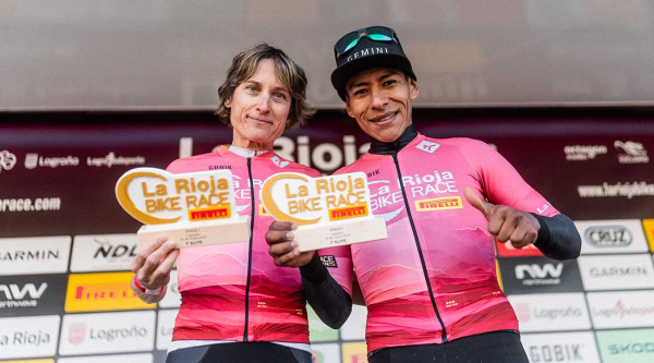 Explosiva crono en La Rioja Bike Race: Ever Alejandro Gómez y Noemí Moreno toman el mando