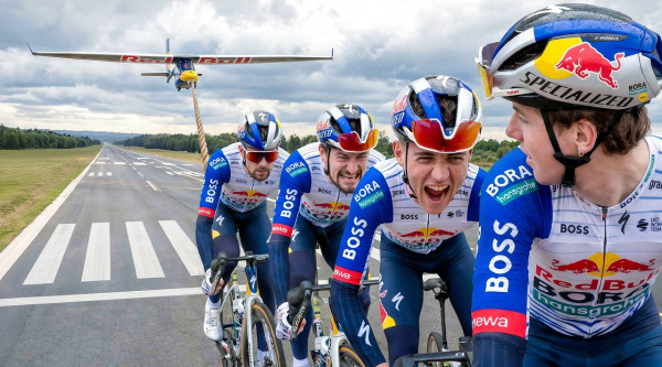 ¿Tienes un avión? El Red Bull–BORA–hansgrohe te puede ayudar a despegarlo a golpe de pedal
