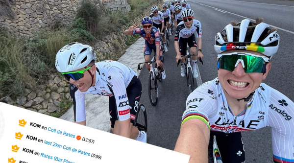 Pogacar vuelve a reventar el KOM del Coll de Rates y enciende el invierno ciclista