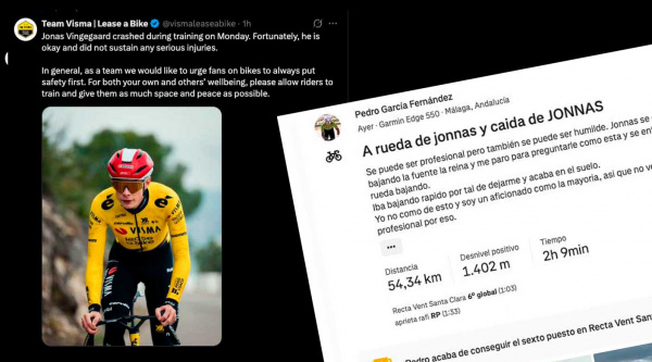 Aficionados, redes sociales y pros: el contexto tras del accidente de Vingegaard en Málaga