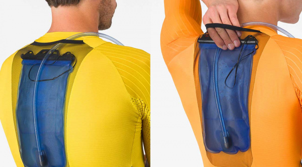 Maillot y mono con compartimento para bolsa de hidratación integrado, la propuesta del Castelli Unlimited Speedsuit y Pro 2 Jersey