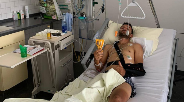 Manuel Fumic en el hospital