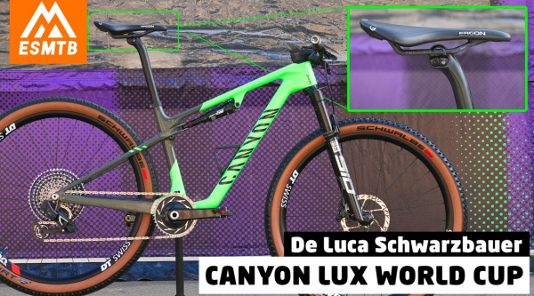 Canyon Lux World Cup de Luca Schwarzbauer con el nuevo SRAM XX SL