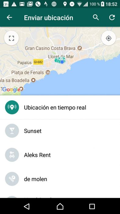 Whatsapp, compartir ubicación tiempo real