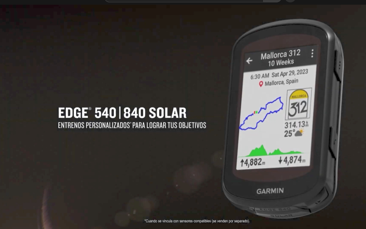 Nuevos Garmin 540 Solar y 840 Solar, la recarga solar llega a dos