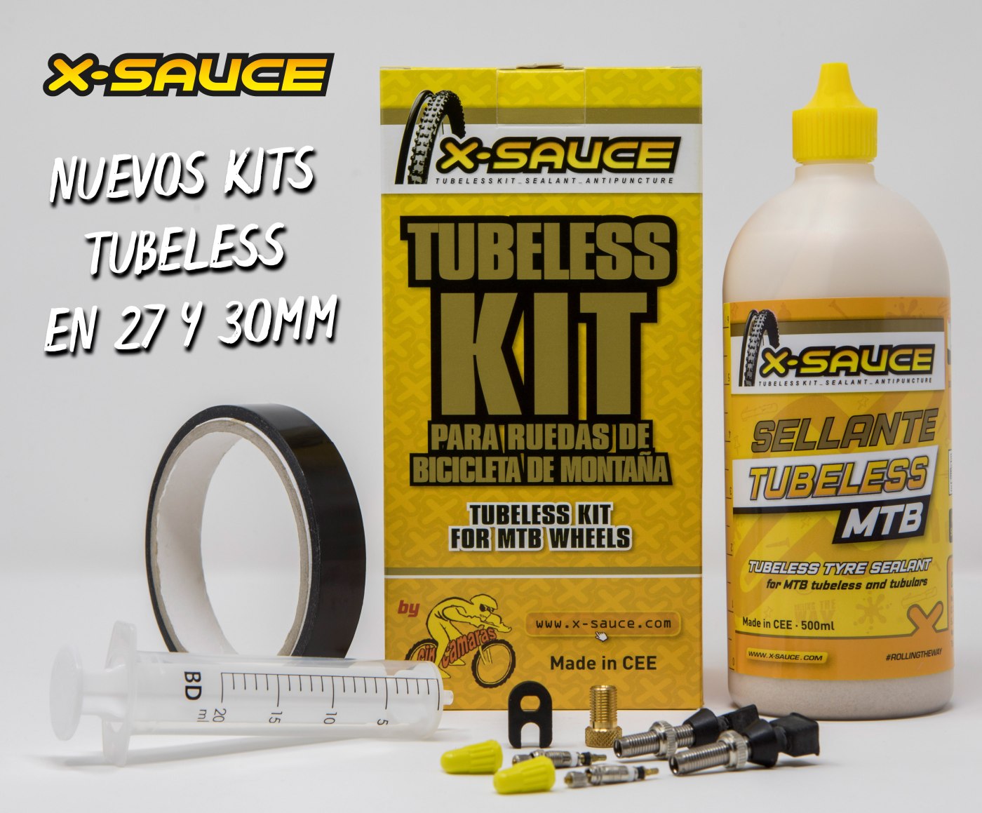 Llegan kits tubeless con fondos de llanta más anchos (27 y 30 mm) de X-Sauce