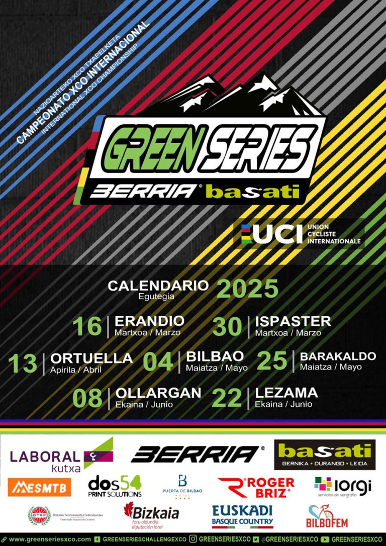 Calendario GREEN SERIES XCO 2025 7 carreras y manteniendo la categoría UCI